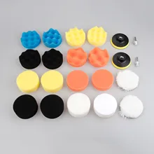 Yetaha 22 шт. 80 мм Автомобильная полировальная Подушка Комплект буфера воском полировочное колесо губки с M10 Дрель адаптер полировщик инструмент для очистки