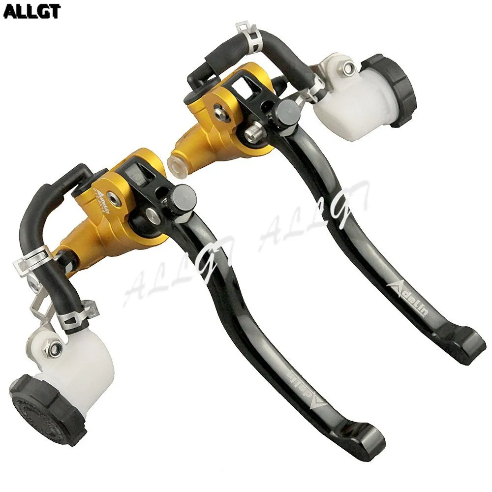 Universal New 7/8" Brake Clutch Master Cylinder Lever Set With