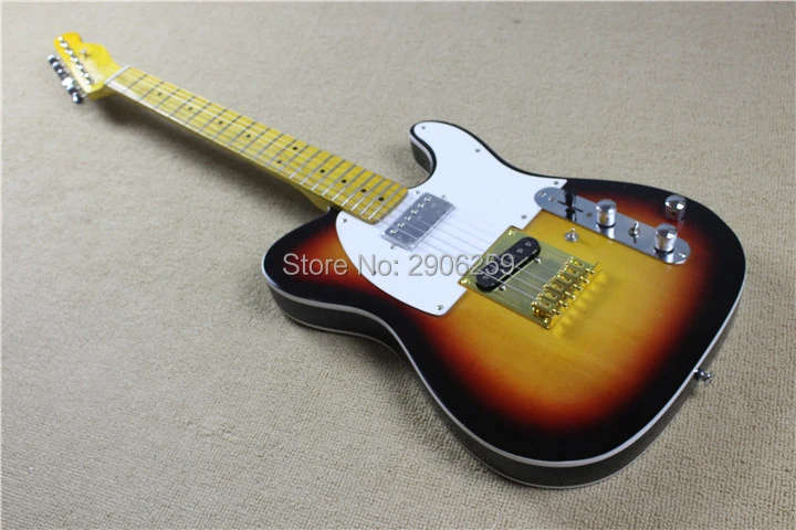 Custom Shop Andy tele electric guitar. H-H humberckers boost switch + single cut switch. active electronics. Винтажный солнечный