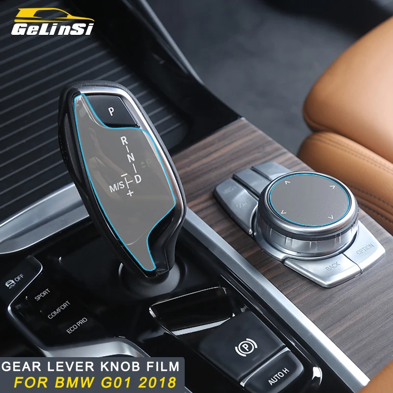 

Gelinsi For 2018 BMW X3 G01 X4 G02 Car gear lever knob film sticker cover accessories