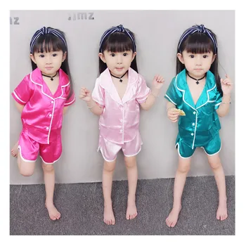 

Brand Sleeping Suit Toddler Girls Clothes Kids Summer Nightwear Cartoon Lace Sleepwear Set Cool Pajamas housecoat