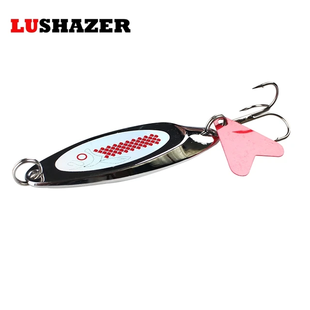 Cheap LUSHAZER spoon fishing lure 3g-22g spoon lure Treble Hook metal lure for fishing hard bait spinnerbait fly fishing Free shipping Cheap LUSHAZER spoon fishing lure 3g-22g spoon lure Treble Hook metal lure for fishing hard bait spinnerbait fly fishing Free shipping