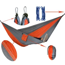 Assorted Color Hanging Sleeping Bed Parachute Nylon Fabric Outdoor Camping Hammocks Double Person Portable Hammock Swing