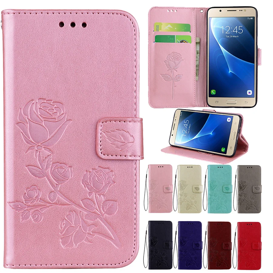 

Flip Leather Phone Case For Samsung J4 2018 J400F/G Luxury Flower Wallet Bag Cover Cases For Samsung Galaxy J4