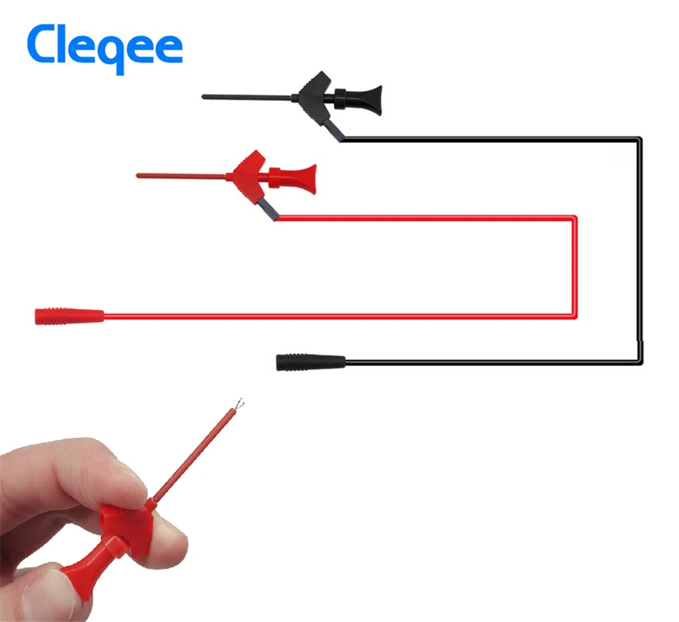 2018 Cleqee P1511B 2 мм штекер к внутренней пружине тестовый Крюк щуп AWG комплект