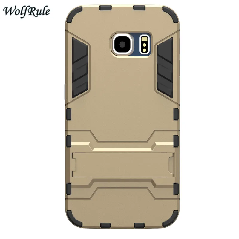 For Cover Samsung Galaxy S6 Edge Case TPU &amp PC Holder Bumper Phone |