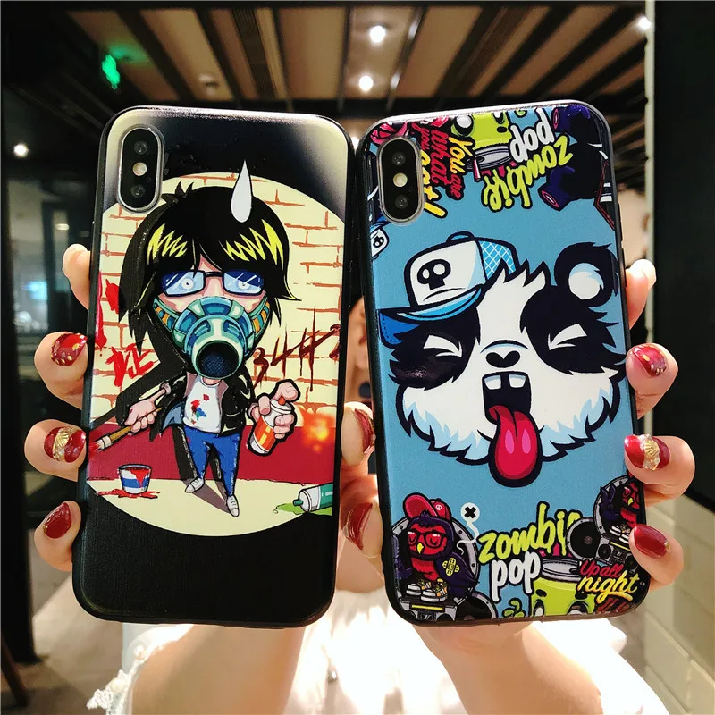 Мягкий чехол из ТПУ с тиснением для iPhone 8 plus/7 plus 8/7 X 6s plus/6plus iPhone6s/6 чехол|Бамперы| |