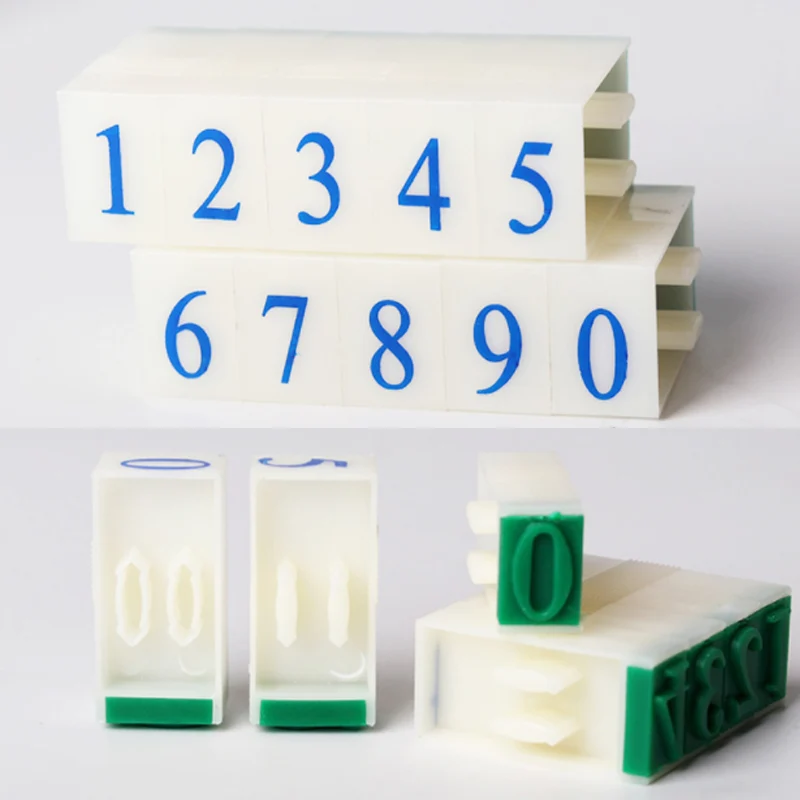 0-9 цифр Регулируемая сборка резиновый штамп комбинация пластиковая цифровая часть документ коробка номер принадлежности для скрапбукинга