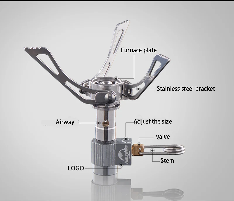 Naturehike Сверхлегкий портативный Открытый альпинизмом Кемпинг печи мини газовая плита ветрозащитный и складной Сплит лагерь