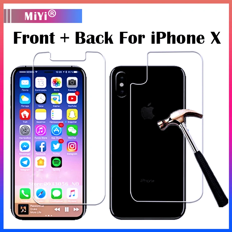 for iphoneX Glass Tempered Glass For Apple iphone X Mobile Phone 9 H