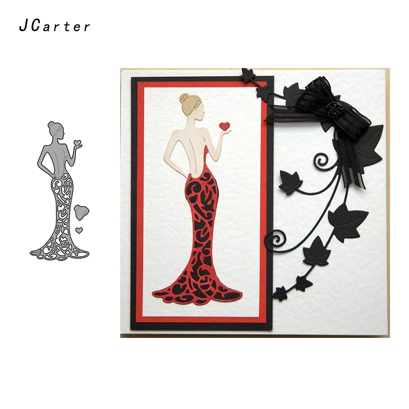 

JC 2019 Metal Cutting Dies Craft Cut Die Beautiful Woman Beauty Heart Dies Stencil Scrapbook DIY Handmade Album Paper Card Decor