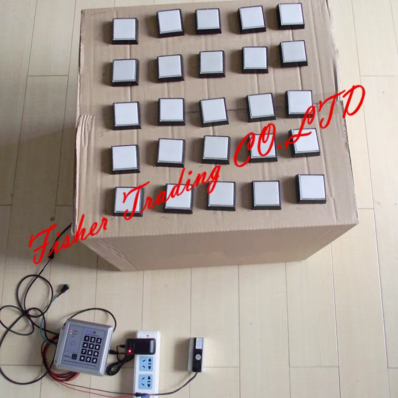 real life room escape prop, memory prop, changing color buttons for room escaping game
