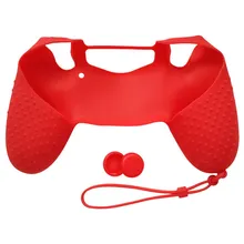 ALLOYSEED красный резиновый Protecter силиконовый чехол кожи Джойстик Крышки для sony Play Station 4 PS4 контроллер
