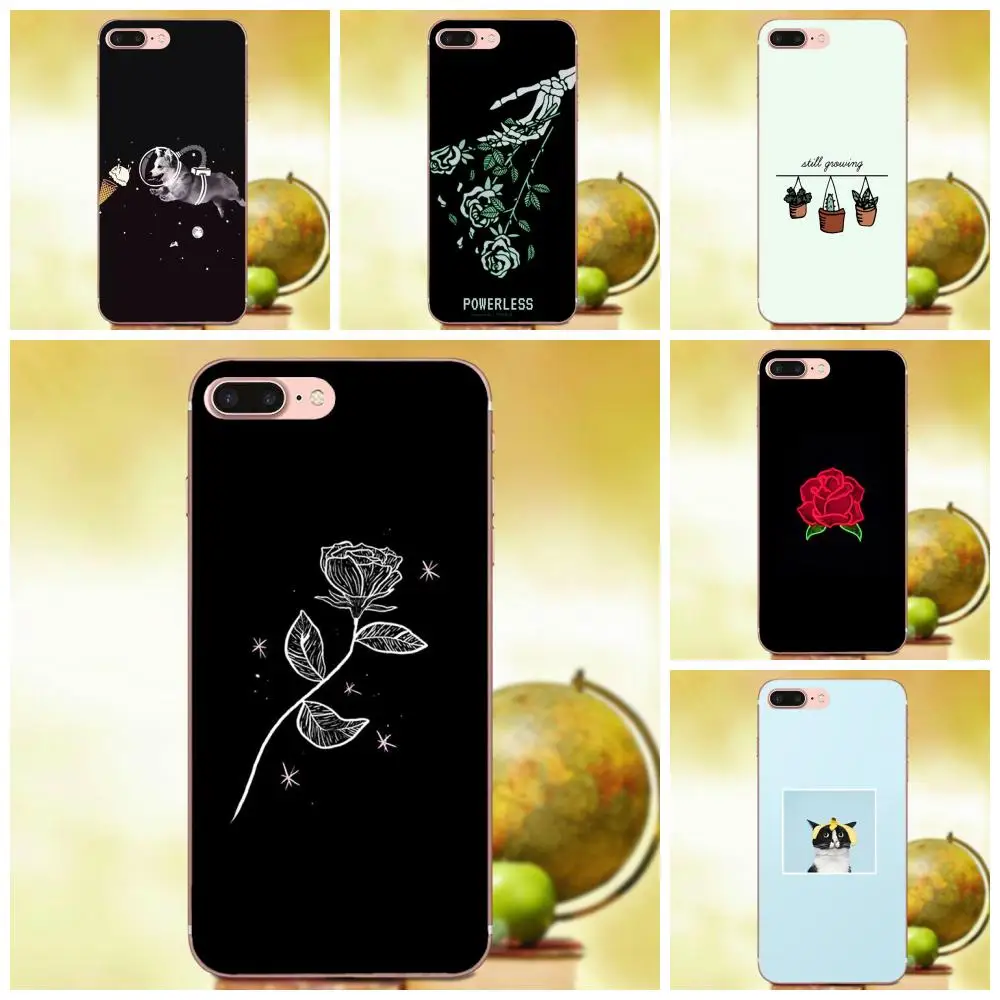 Dog Cute Rose Space For Samsung Galaxy Note 2 3 4 5 8 9 S3 S4 S5 S6 S7 S8 S9 mini Edge Plus Soft Art Online Cover Case | Мобильные