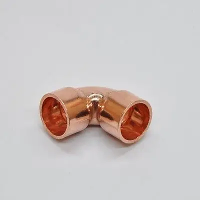 

19x1mm 90 Degree Elbow Copper End Feed Plumbing Pipe Fitting for gas water oil