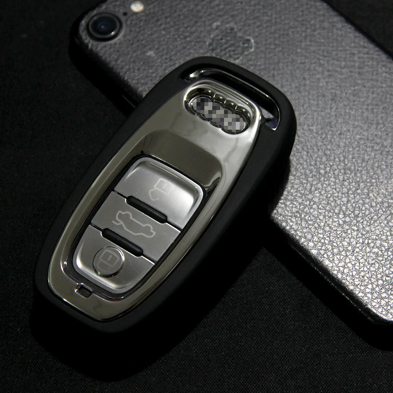 Защитный чехол ключа автомобиля для Audi A4L A5 A6 A6L Q5 S5 S7 защиты оболочки стайлинга автомобилей гальванический Чехол Чехлы