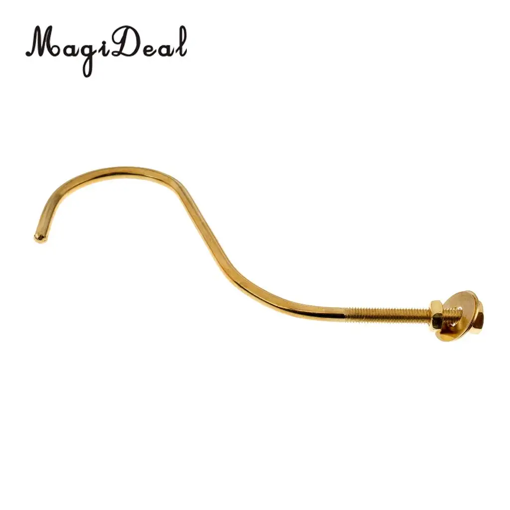 MagiDeal 2 Pieces Brass Billiards Snooker Pool Table Edge Hook Cue Racks Cue Holder