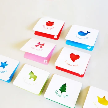 

10pcs Hollowed out animal greeting Card wish card envelope For DIY Festival Greet Cards Gift Stationery Supplies