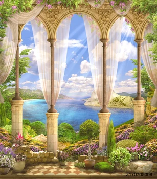 

LIFE MAGIC BOX Vinyl Europe Photo Backdrop Cloud Backdrop Tower Cool Backgrounds for Photo Studio