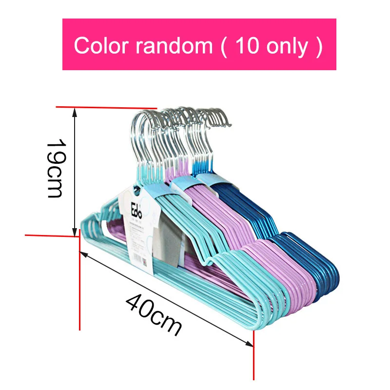 Нержавеющая металлическая корзина для белья и спальни Бытовая многофункциональная Нескользящая вешалка для одежды детский женский крючок для белья - Цвет: 10 clothes hangers
