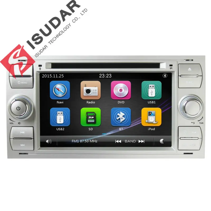 

Isudar Car Multimedia Player GPS 2 Din Autoradio For Ford/Focus/Mondeo/Transit/C-MAX/Fiest BT 1080P Ipod Radio FM Canbus DVR