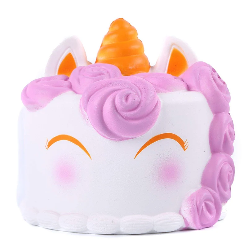 

Jumbo Rose Unicorn Cake Squishy Cute Simulated PU Bread Cream Scented Slow Rising Squeeze Toy Anti Stress for Kid fun Gift