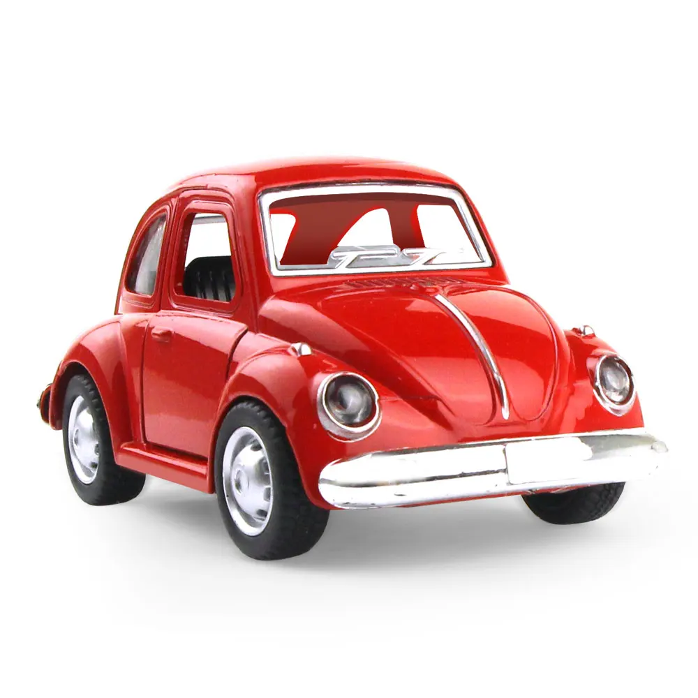 1 шт. металлический игрушечный автомобиль модель маленькие машинки игрушки литой Жук функция оттягивания автомобиля игрушка в красном 1:32 автомобиль детская игрушка - Цвет: Red B type