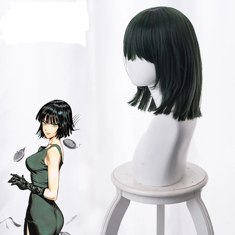 Anime One Punch Man Fubuki Cosplay Wigs Dark Green Heat Resistant Synthetic Hair Perucas Cosplay Wig Wig Cap Anime Costumes Aliexpress