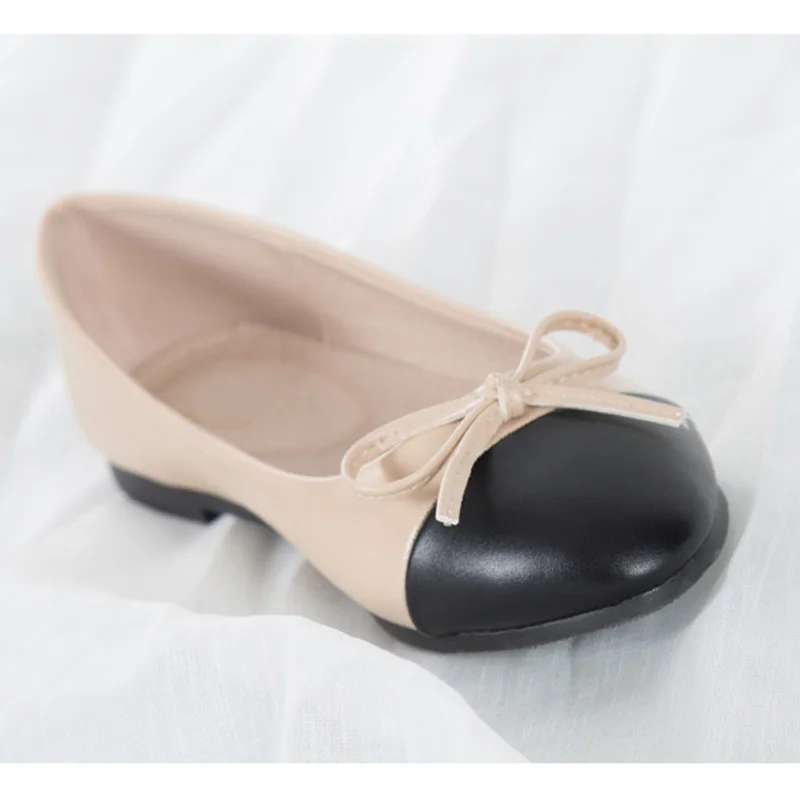 Glglgege/ г. новые летние милые балетки на плоской подошве с мягкой подошвой женская обувь с круглым носком и бантиком большого размера для девочек