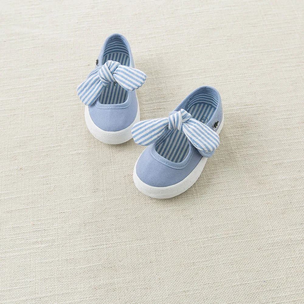 DB4719  Dave & Bella baby spring  new striped canvas shoes blue pink rose casual shoes  4 colors