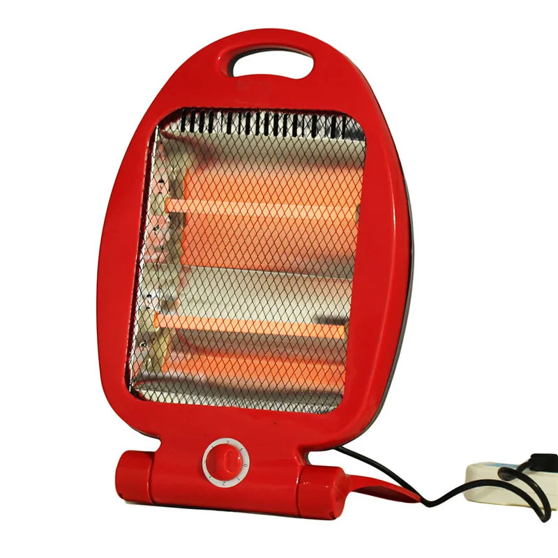 800W Electric Heaters Fan Household Desktop Speed Hot Red Body Warmer