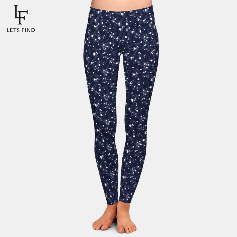 LETSFIND New 3D Print Galaxy Leggings Gothic Fashion Sexy Women Pants High Waist Elastic Plus Size Women Leggings fleece lined leggings