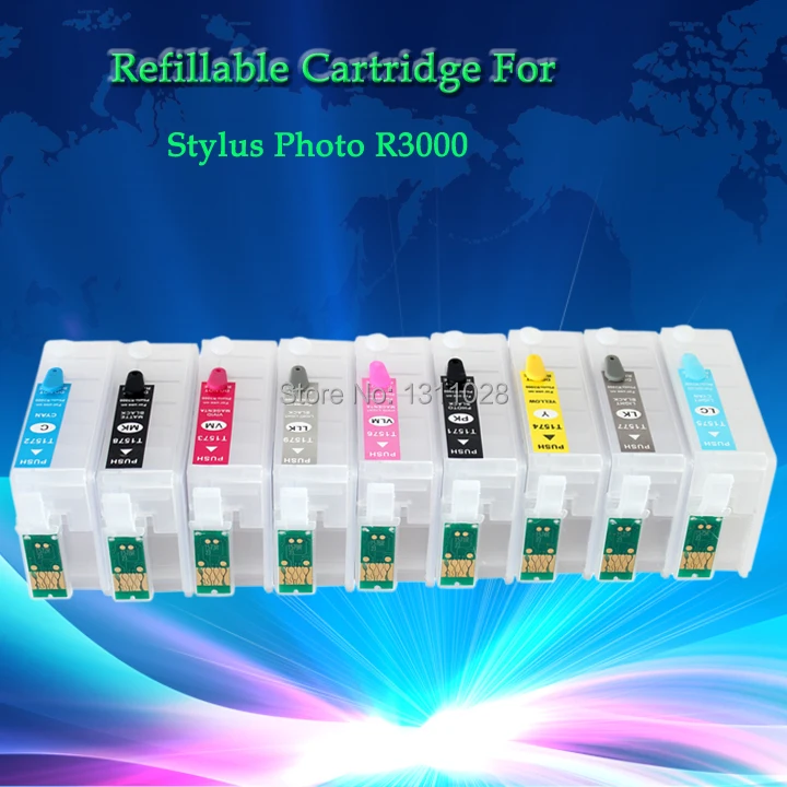 Картридж для стилуса R3000 многоразовый с дугой 9 шт.|ink cartridge|refillable ink cartridgesrefillable