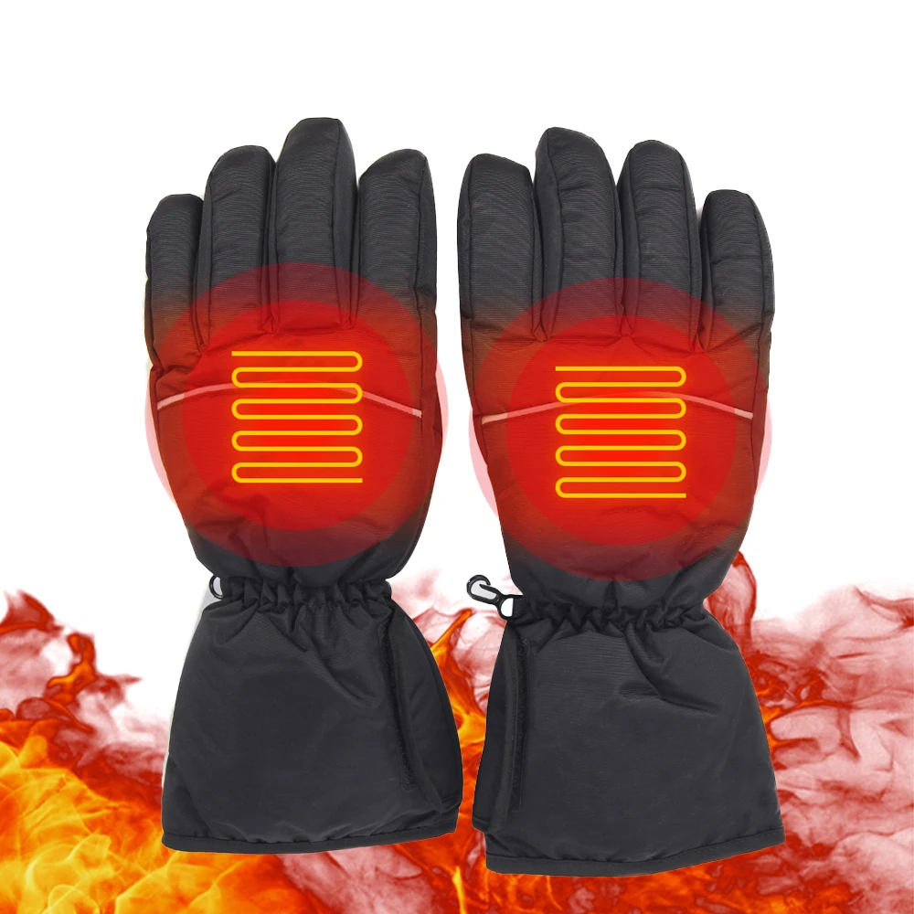 Motorcycle Gloves Heated Gloves Battery Powered Riding Waterproof Winter Moto Gloves Motorbike Guantes Touch Screen Gant Moto