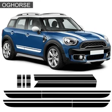 Listras capô do carro tronco kit corpo traseiro porta lateral listra saia adesivo para mini cooper countryman f60 acessórios