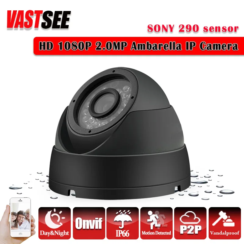 mini ip camera onvif POE 2MP 1080P room dome indoor sony imx322 H.264 24IR Securiy CCTV P2P Night Vision cameras de seguranca