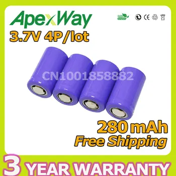 

Apexway 14250 4Pcs/Lot 3.7V 280mAh Li-ion Rechargeable Battery High safety industrial use