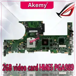 Akemy U32VM материнская плата для ноутбука ASUS U32VM U32V U32 Тесты Оригинал материнская плата HM65 PGA989 2 Гб видеокарта