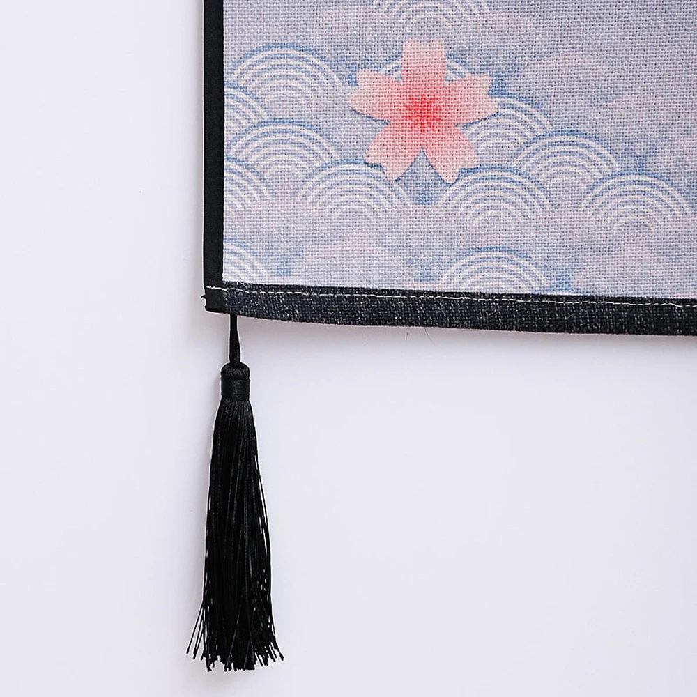 Японский стиль геометрический животный узор гобелен Офис Гостиная Спальня крыльцо Висячие фотографии задний план настенная ткань