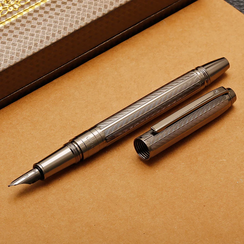 Free Shipping HERO 610 metal Brushed case Fountain pen Unique and stylish design Free Shipping HERO 610 metal Brushed case Fountain pen Unique and stylish design