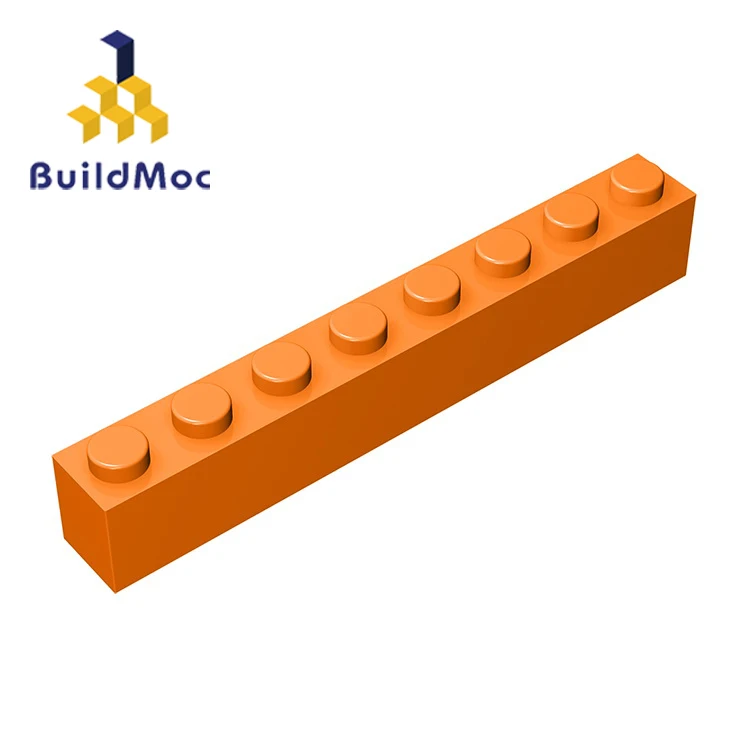BuildMOC совместимые сборки частиц 3008 1x8 для строительных блоков части DIY логотип