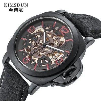 

KIMSDUN Automatic Mechanical Skeleton Watch Men Sport Luxury Brand Designer Watch Mens Fashion Steampunk Montre New Arrival 2019