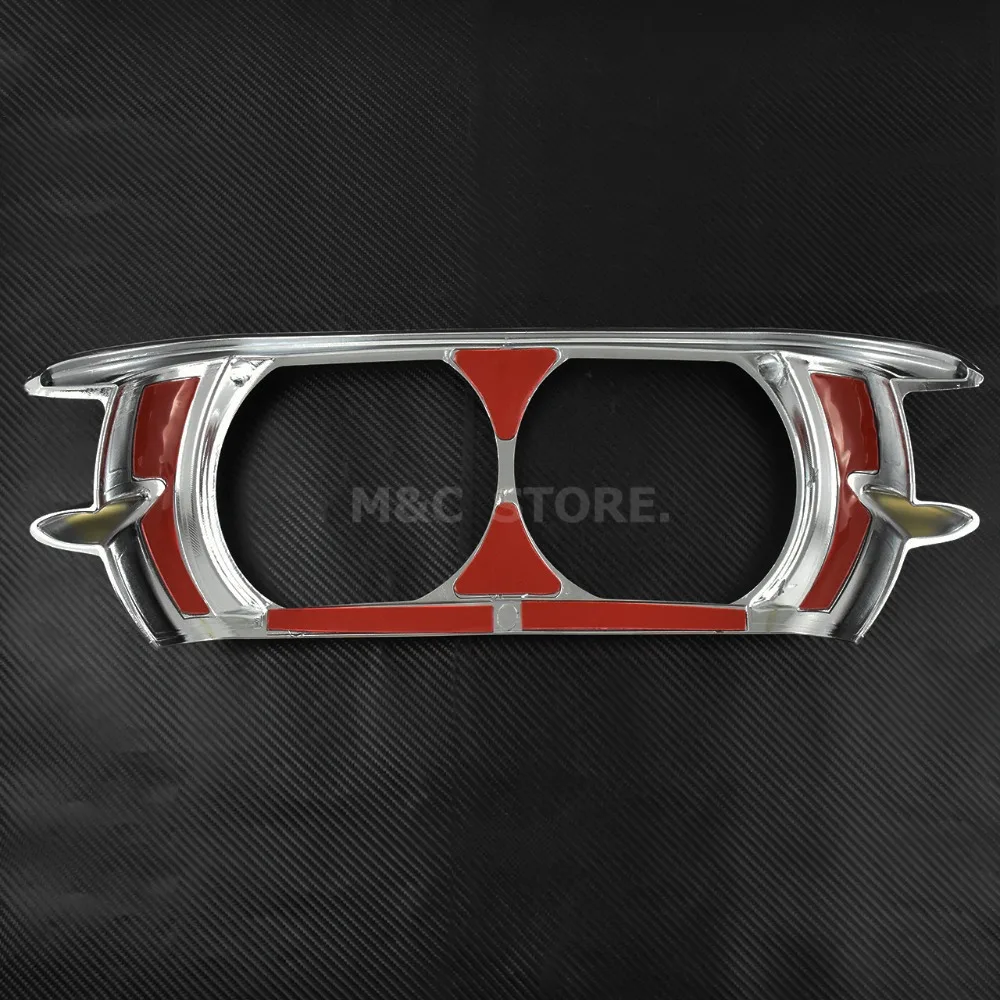 Motorcycle Dual Headlight ABS Fairing Trim Bezel Scowl Cover Black/Chrome For Harley Touring Road Glide Customs 2015 2019|Накладки и