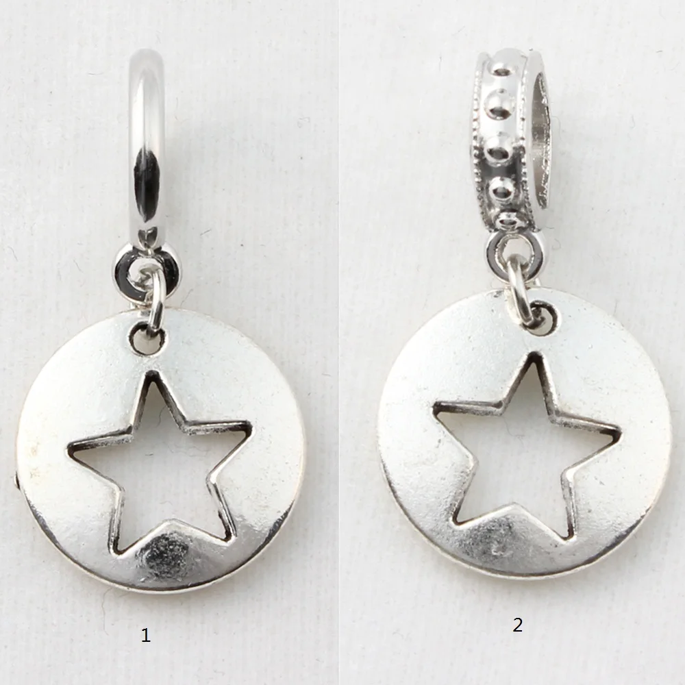 Star Round Floating Charms Alloy Dangle charms Endless Bracelet Fit 6mm Leather 20PCS | Украшения и аксессуары