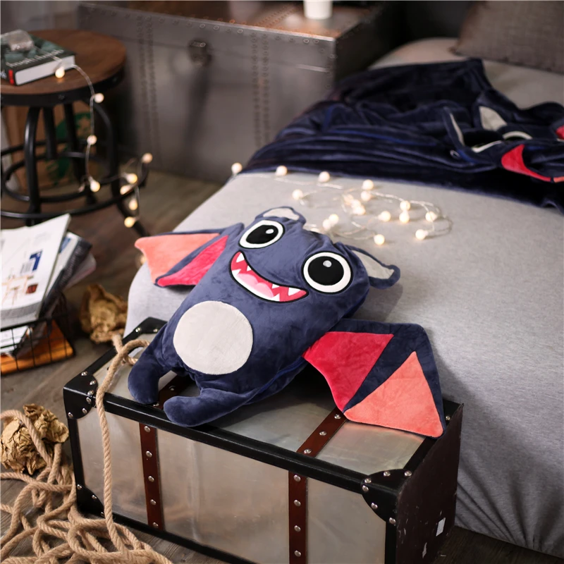 Candice guo плюшевая игрушка, плюшевая кукла, мультяшное животное, летучая мышь, монстр, лягушка, подушка для отдыха, одеяло для сна, подарок для ребенка на день рождения, 1 комплект