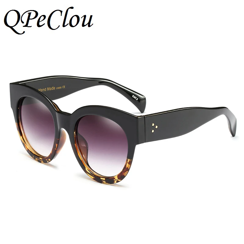 QPeClou Luxury Sunglass Brand Sunglasses Women Big Frame Sun Glasses