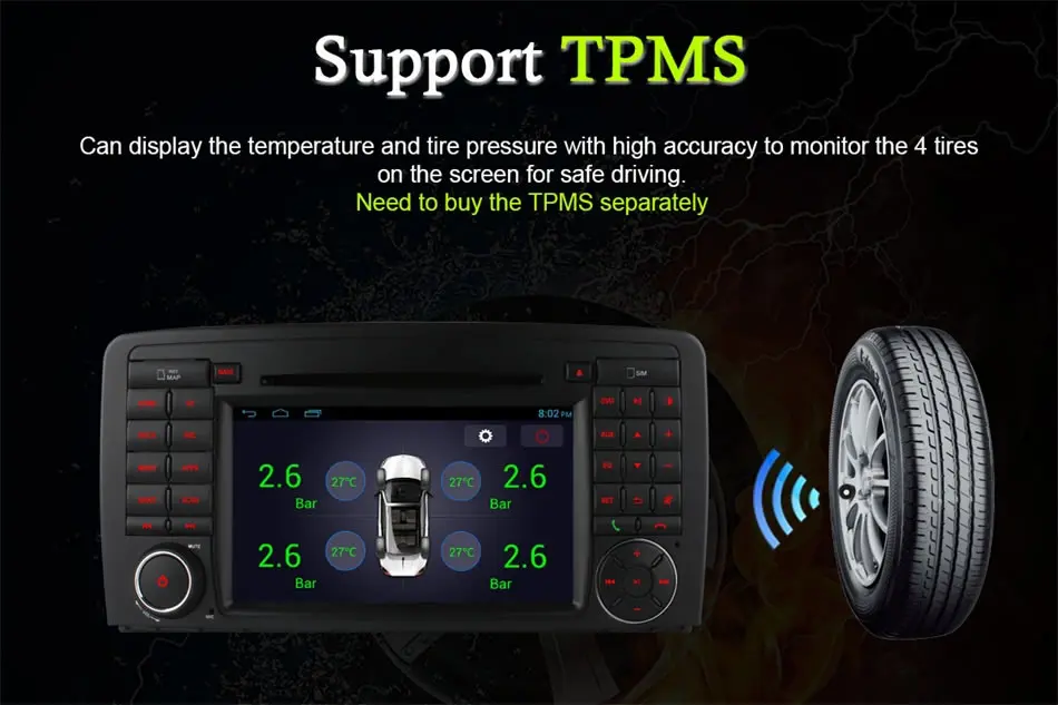 Excellent vehicel 4G SIM LTE 8 Core Android 6.0 Car DVD Player for Mercedes R Class W251 R280 R300 R320 R350 R500 with Radio GPS 32G ROM 9