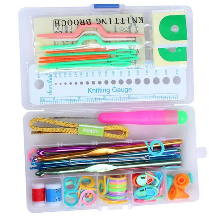 

Multi function Crochet Hooks Set Aluminum Knitting Needles Kit Weave Yarn Sewing Needles DIY stitching crocket kit set on sale