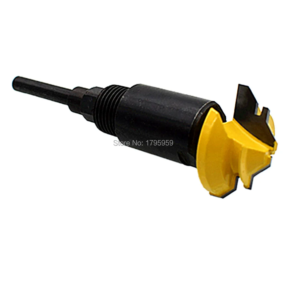 Woodworking 1/4" Shank Lock Miter Router Bit with Engraving Machine