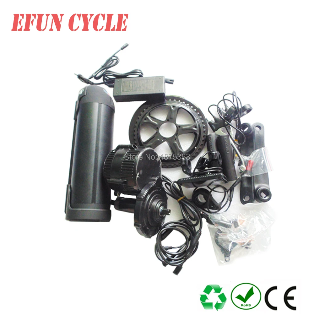 

High power ebike kits 8Fun/Bafang BBS02 48V 500W mid drive motor kits with 48V 14Ah bottle down tube battery for fat tire bike